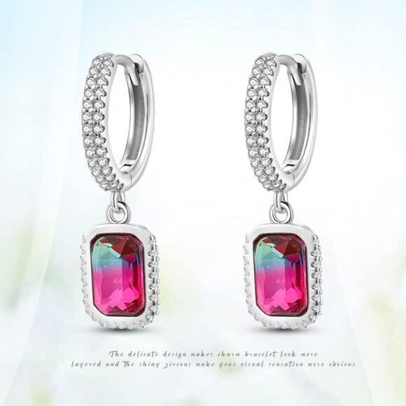 Women Drop Earrings Various Hypoallergenic Star moon Sterling Silver - Picture 2 of 6